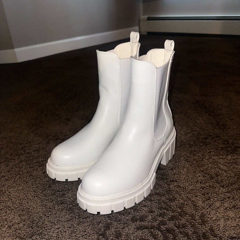 White Chunky Boots